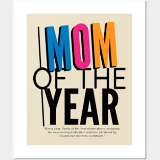 Simply MOM OF THE YEARS Typography - Mother's Day Posters and Art